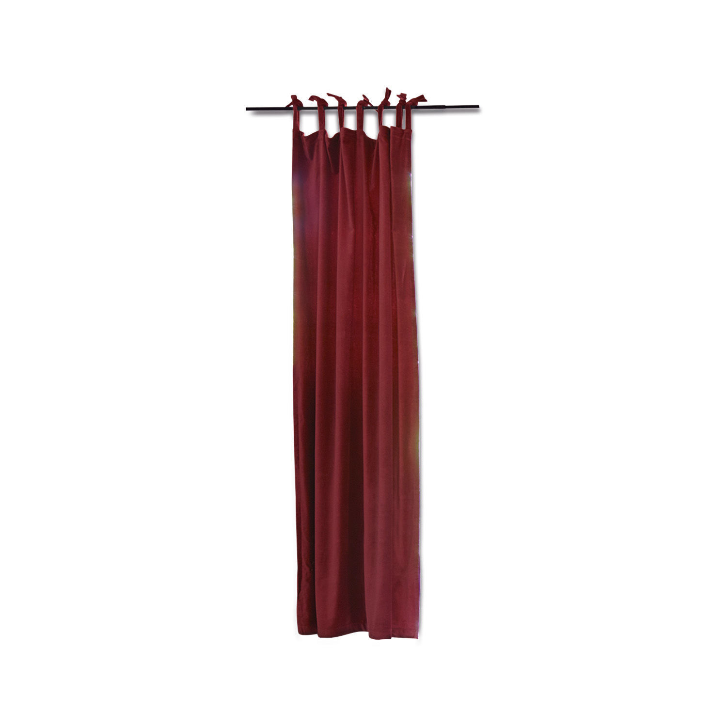 Rideau Apollosa Rideau bordeaux en tissu doux avec boucles nouées pour tringle à rideau