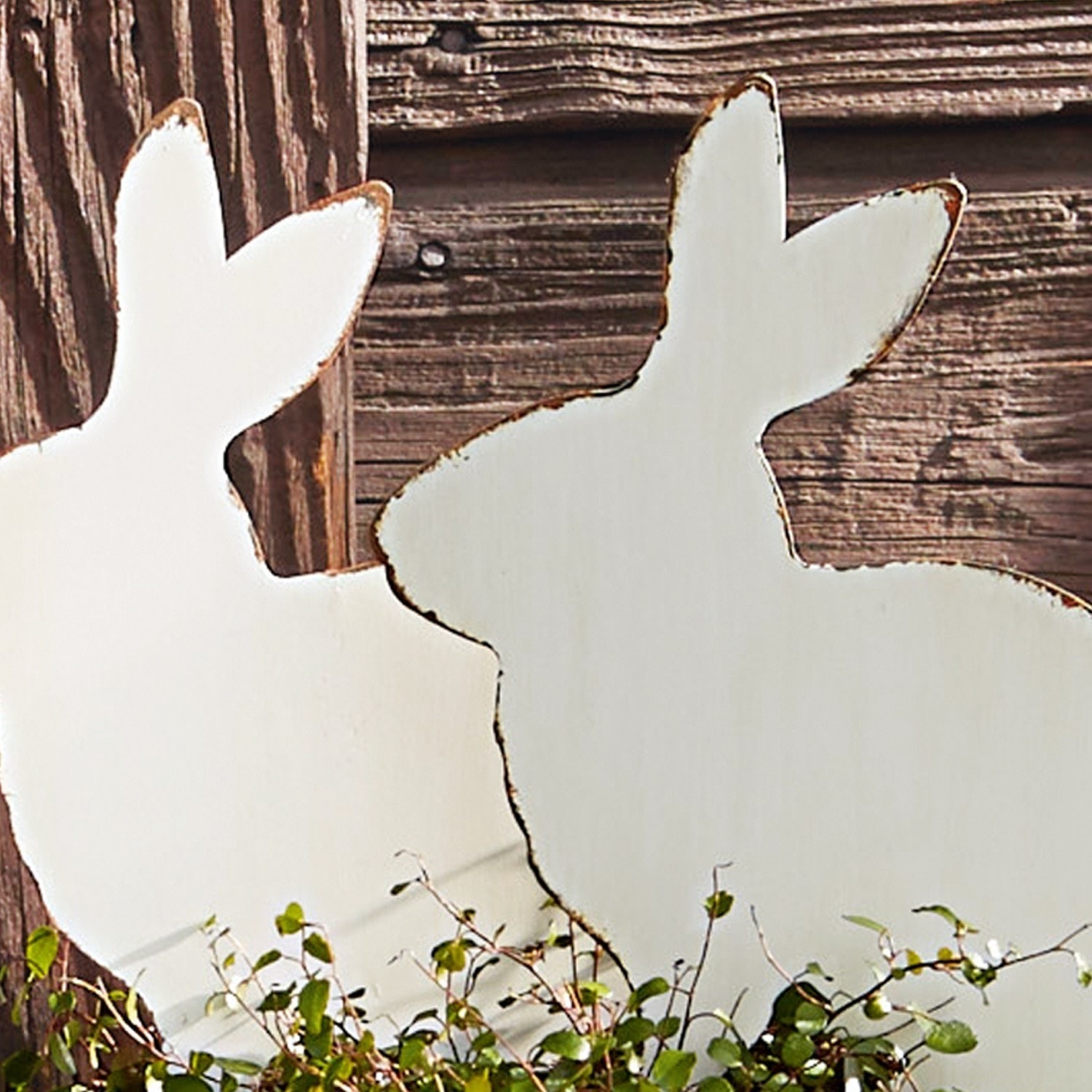 Lot de 2 décorations lapin Marty
