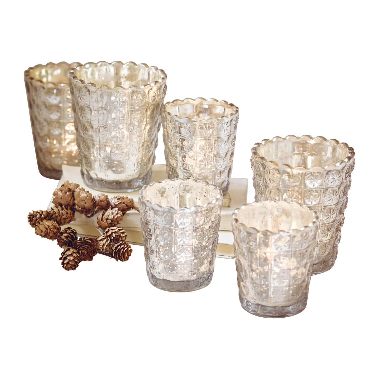 Lot de 6 photophores Dairine