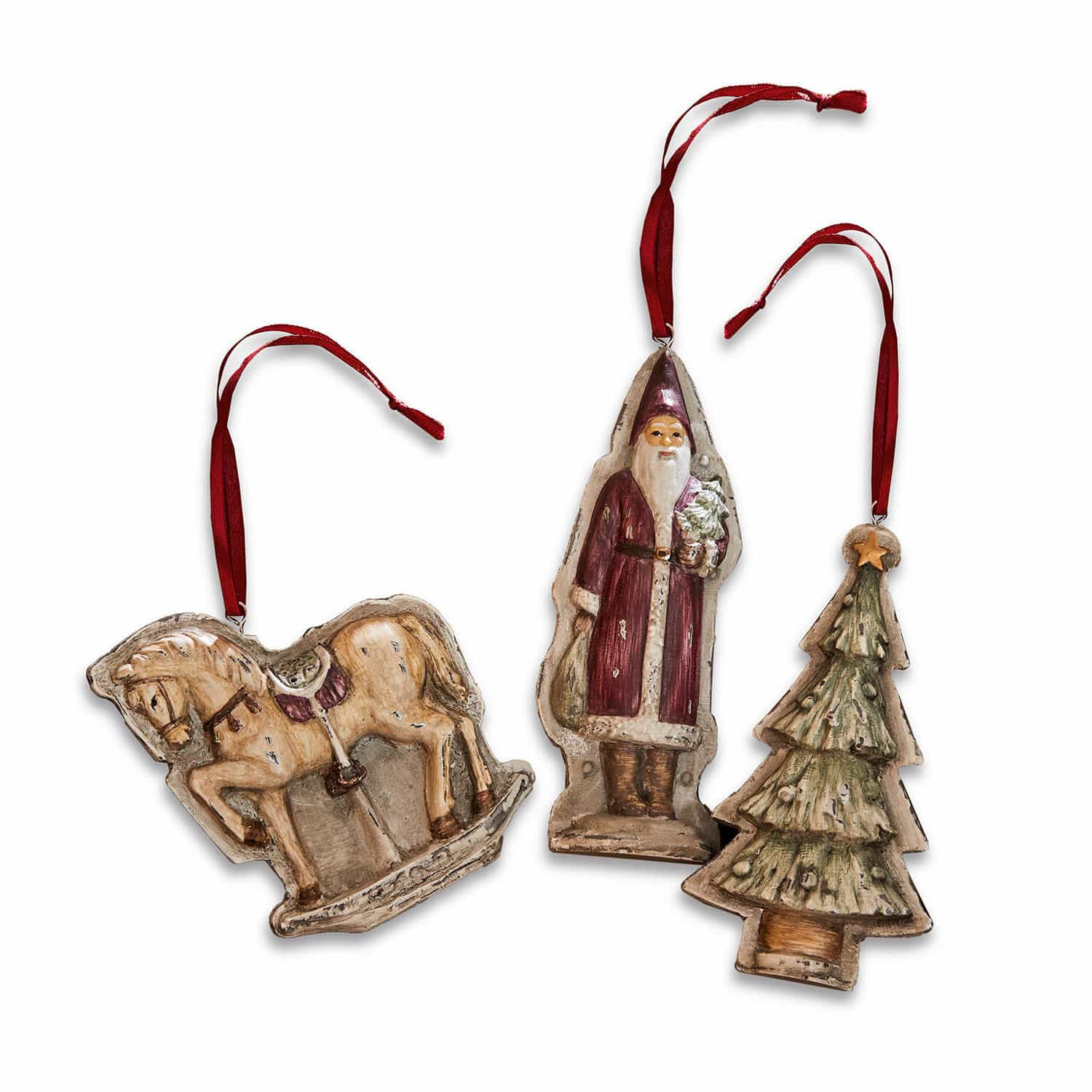 Lot de 3 décorations à suspendre Sartenja