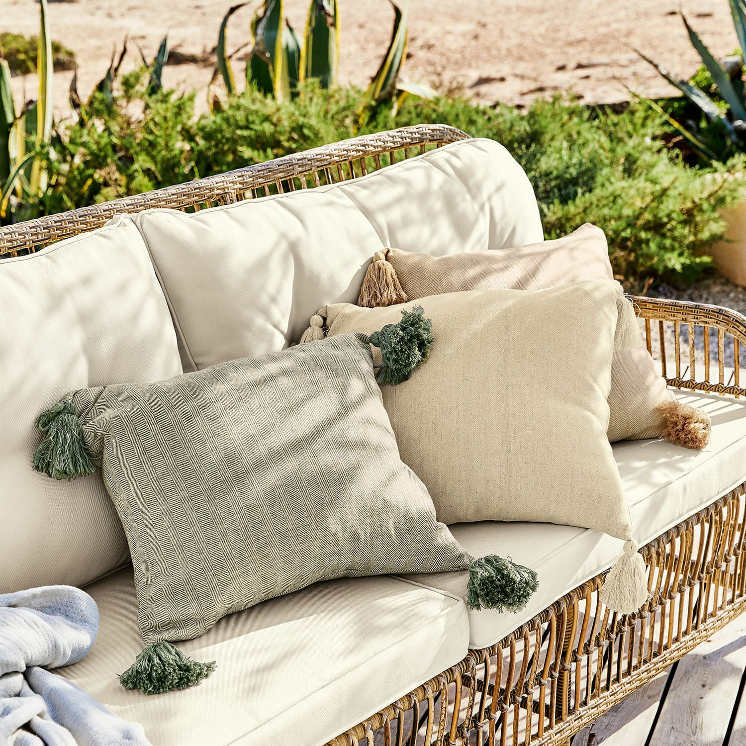 Lot de 3 housses de coussins Vivian