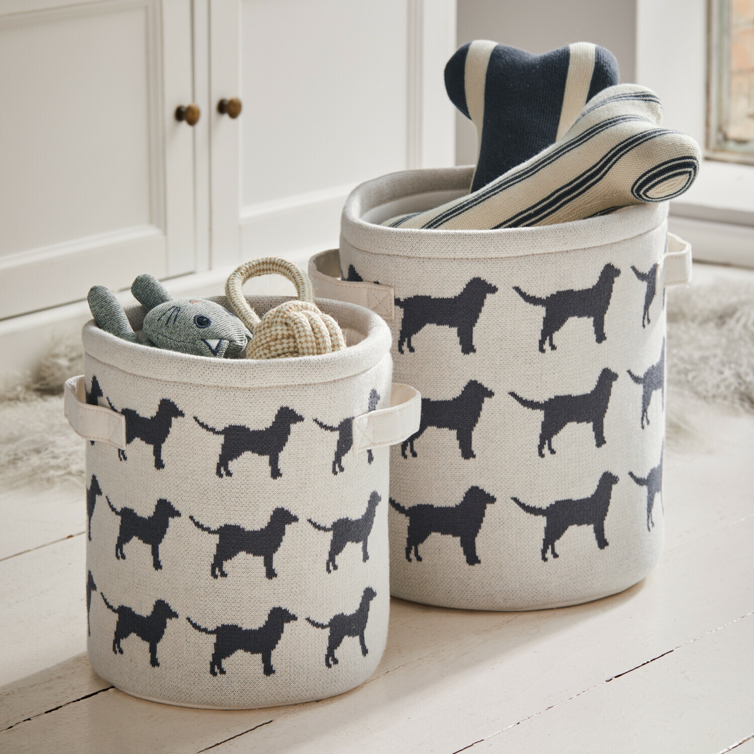 Lot de 2 paniers pour animaux Pawelino