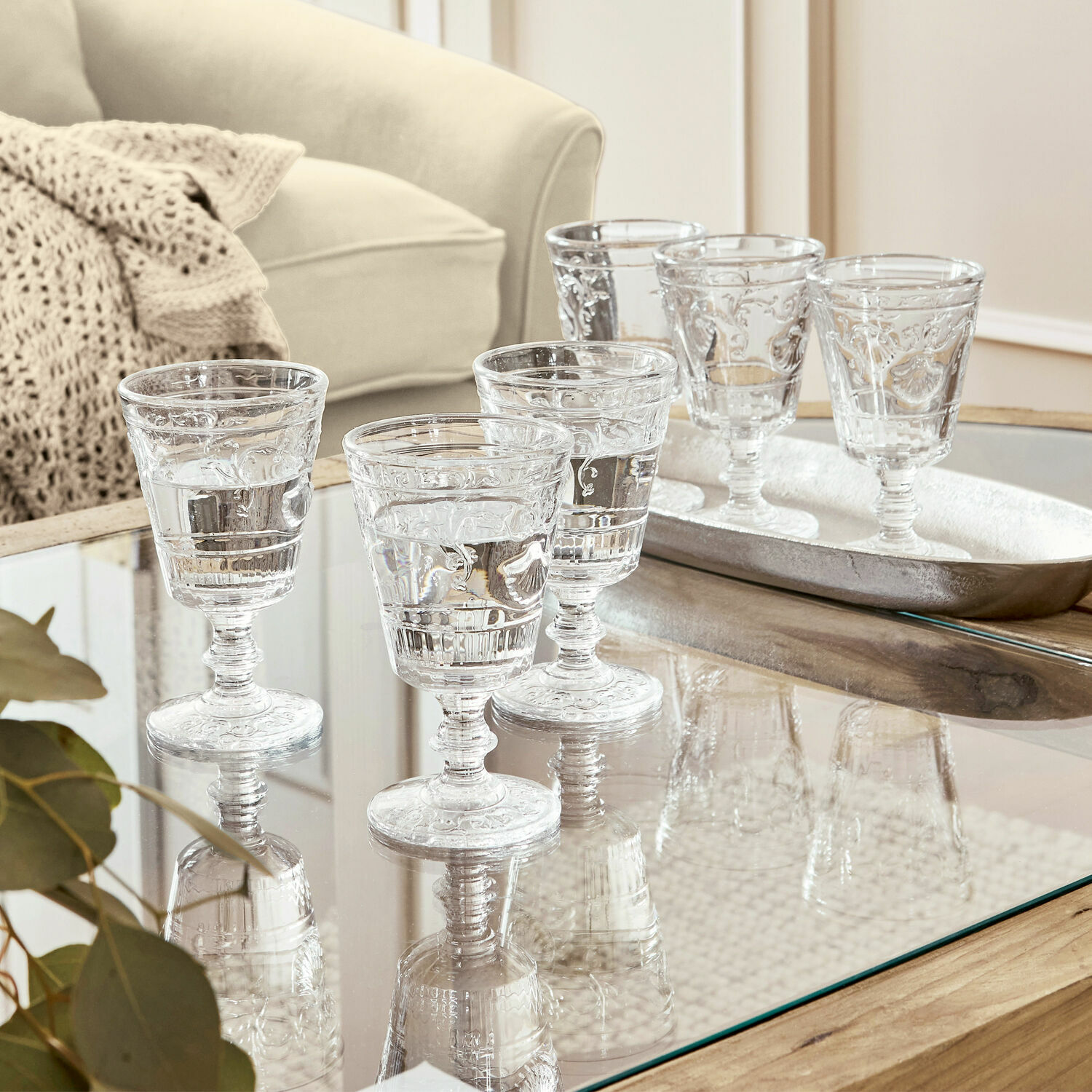 Lot de 6 verres à vin Beroille