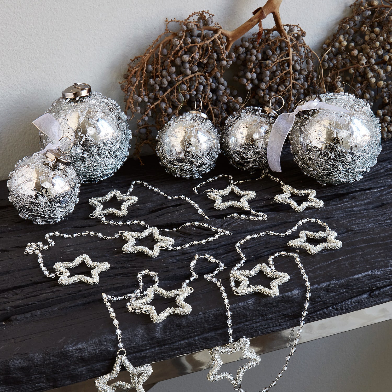 Lot de 6 décorations de Noël Fains