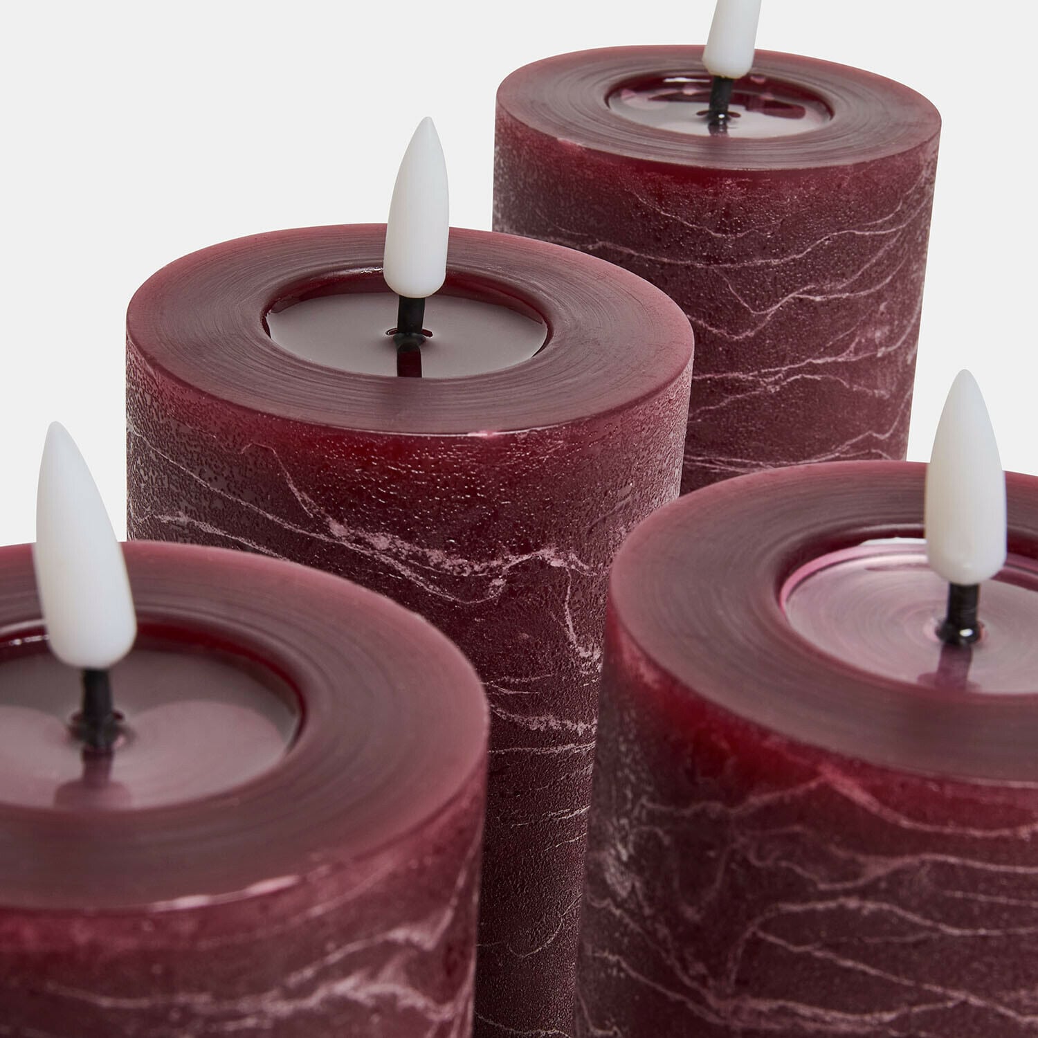 Lot de 4 bougies cylindriques à LED Rimfalla