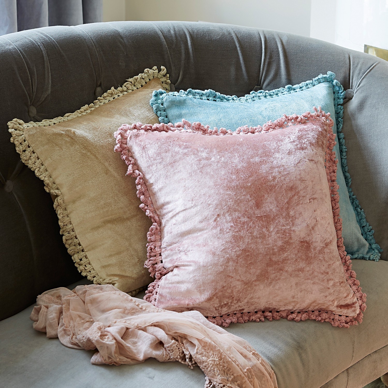 Lot de 3 housses de coussins Chanéac