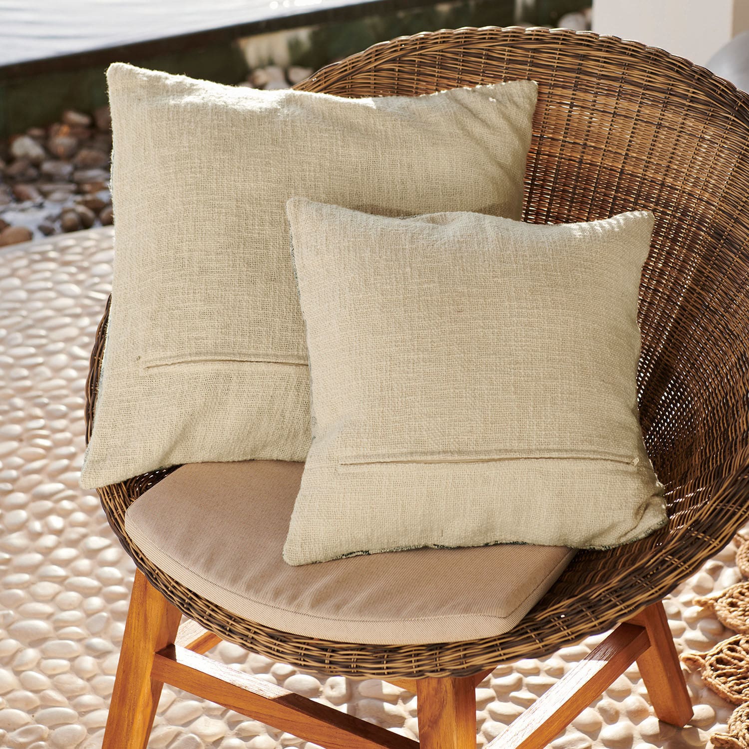 Lot de 2 housses de coussins Eolain