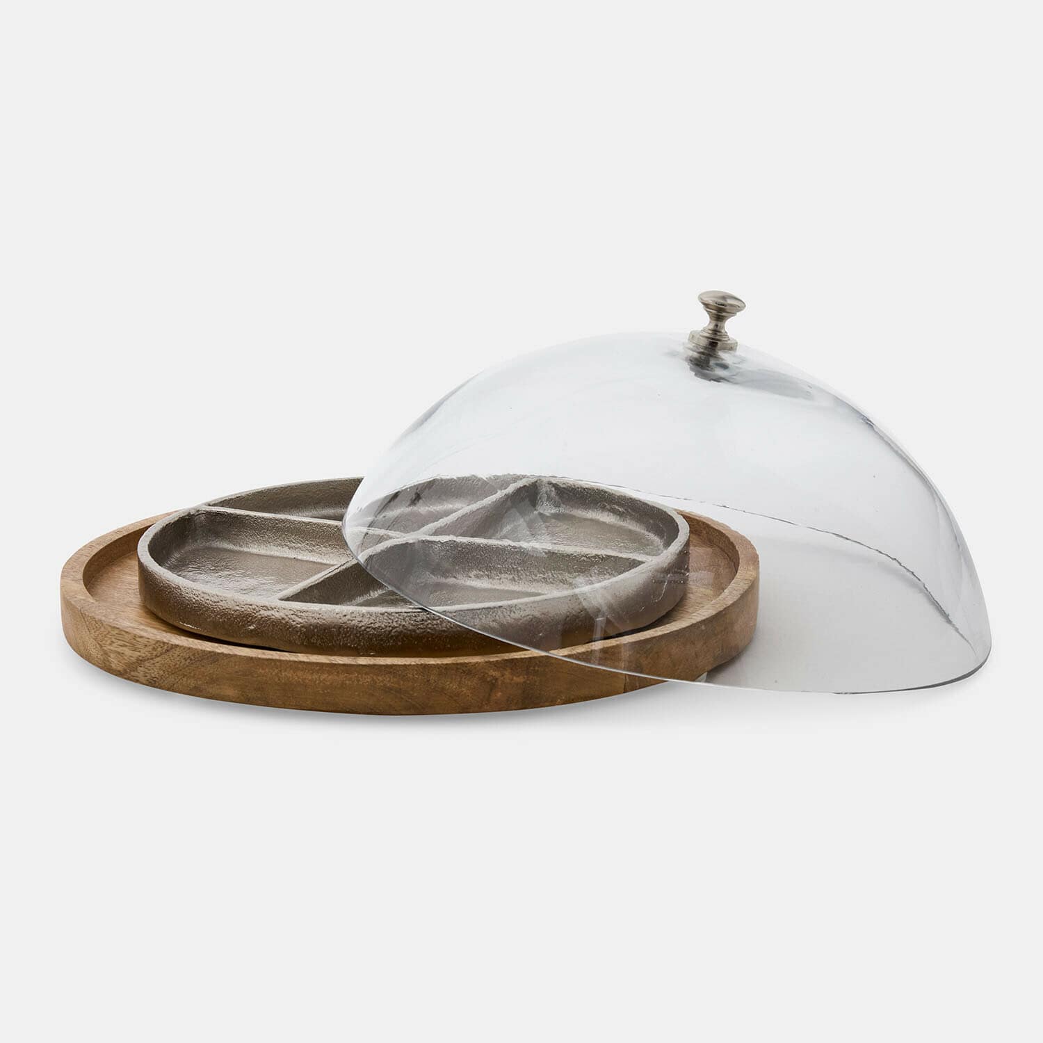 Cloche en verre avec plateau Adelfia