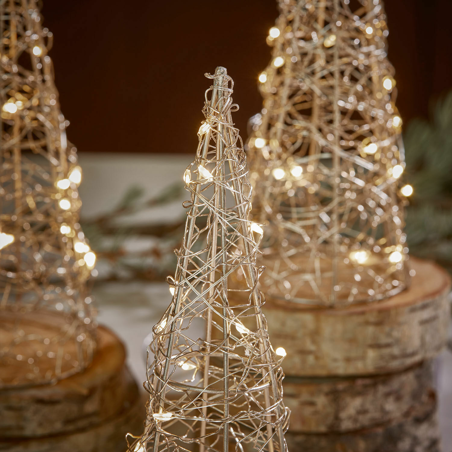 Lot de 4 sapins LED Velkrin
