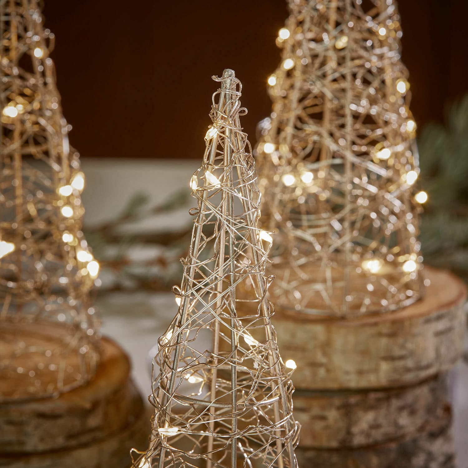 Lot de 4 sapins LED Velkrin