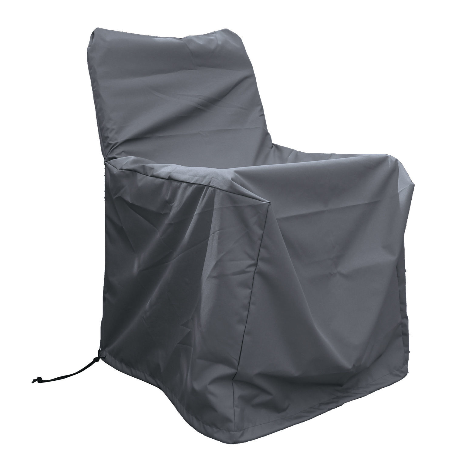 Housse Tustin Housse de fauteuil grise imperméable avec cordon réglable pour jardin et terrasse