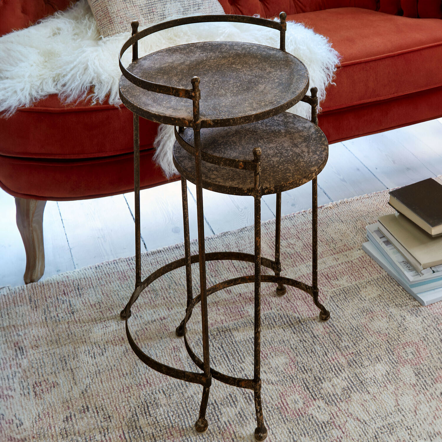 Lot de 2 tables d'appoint Alanyn