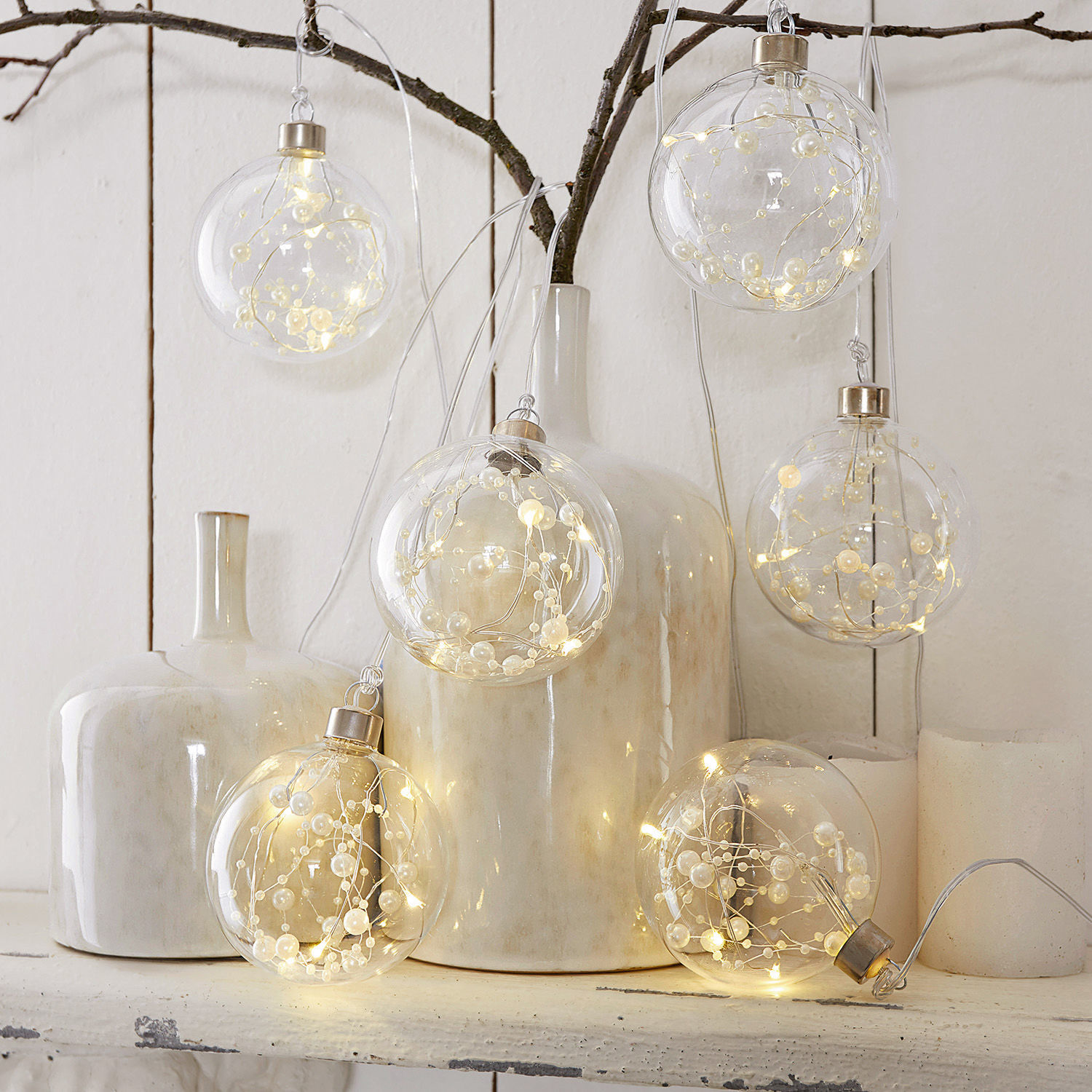 Lot de 6 décorations de Noël Gisella