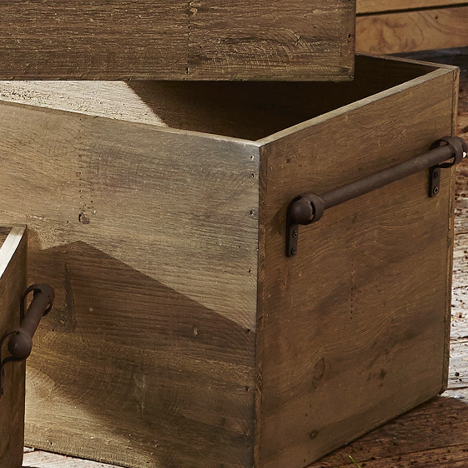 Lot de 3 caisses en bois Mell