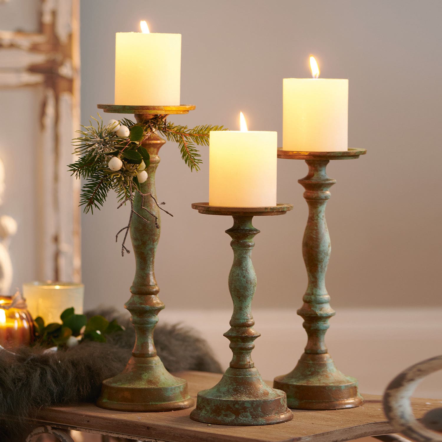 Lot de 3 bougeoirs Floirac