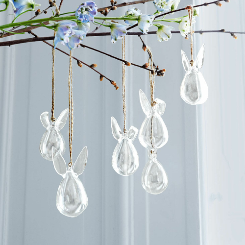 Suspensions en verre en forme d'anges avec cordons, décoration printanière pour intérieur
