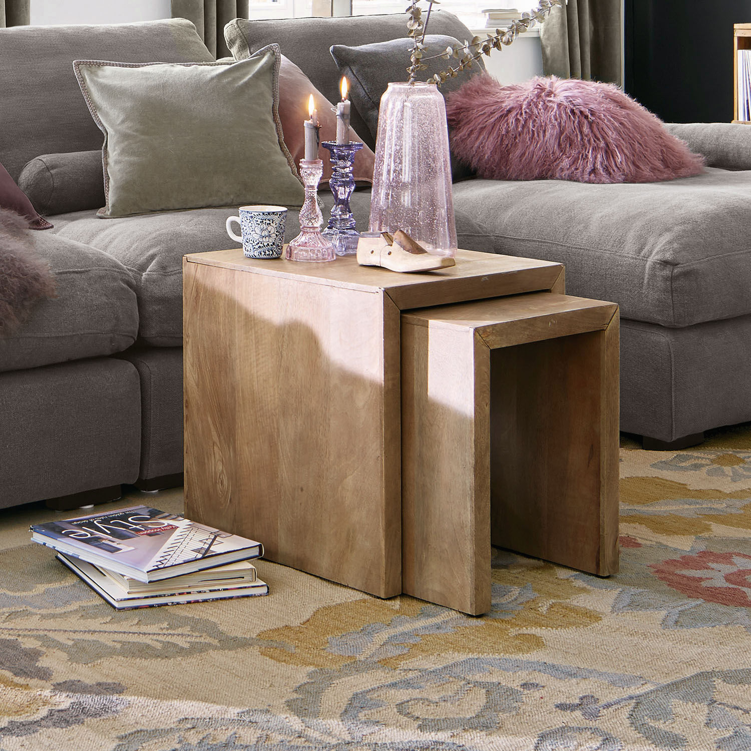 Lot de 2 tables d'appoint Hadley
