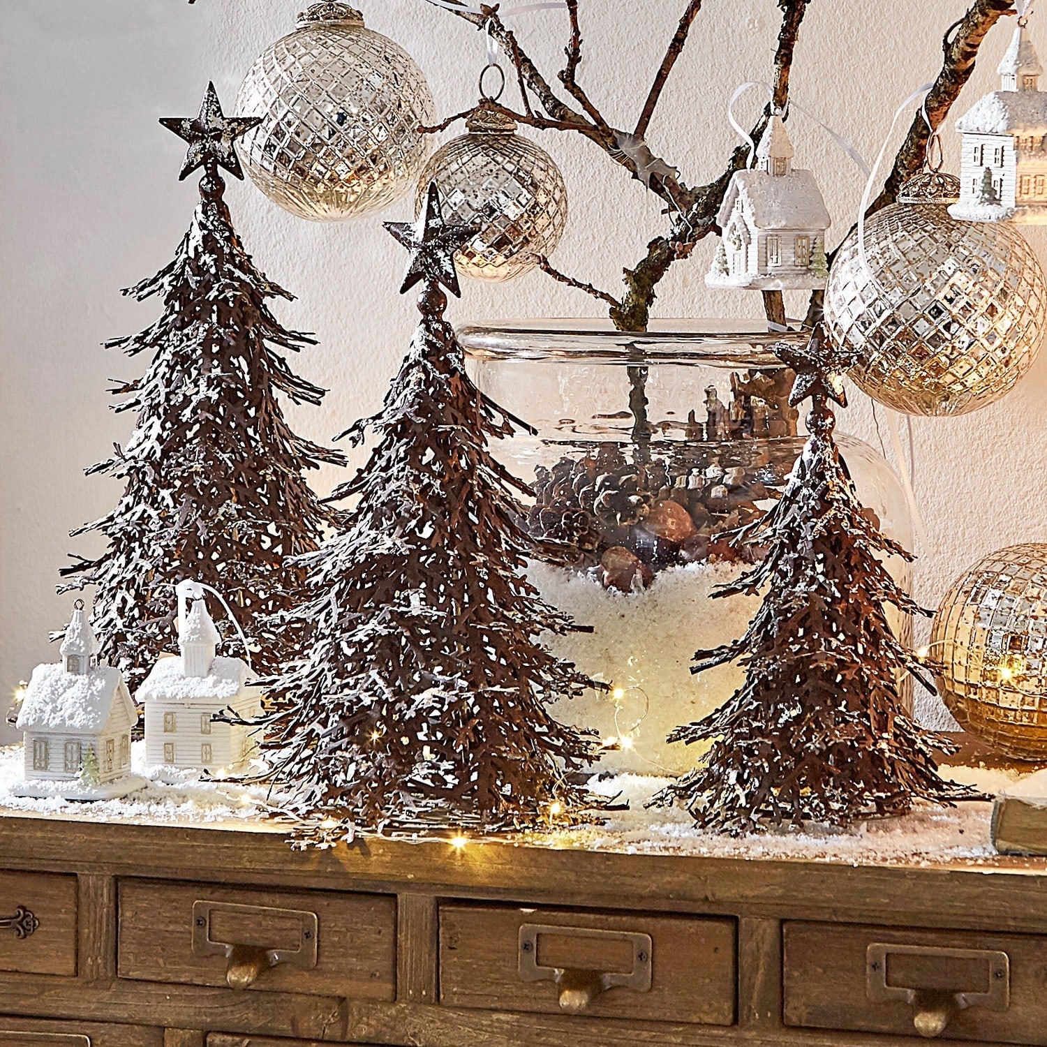 Lot de 3 sapins décoratifs Tennie