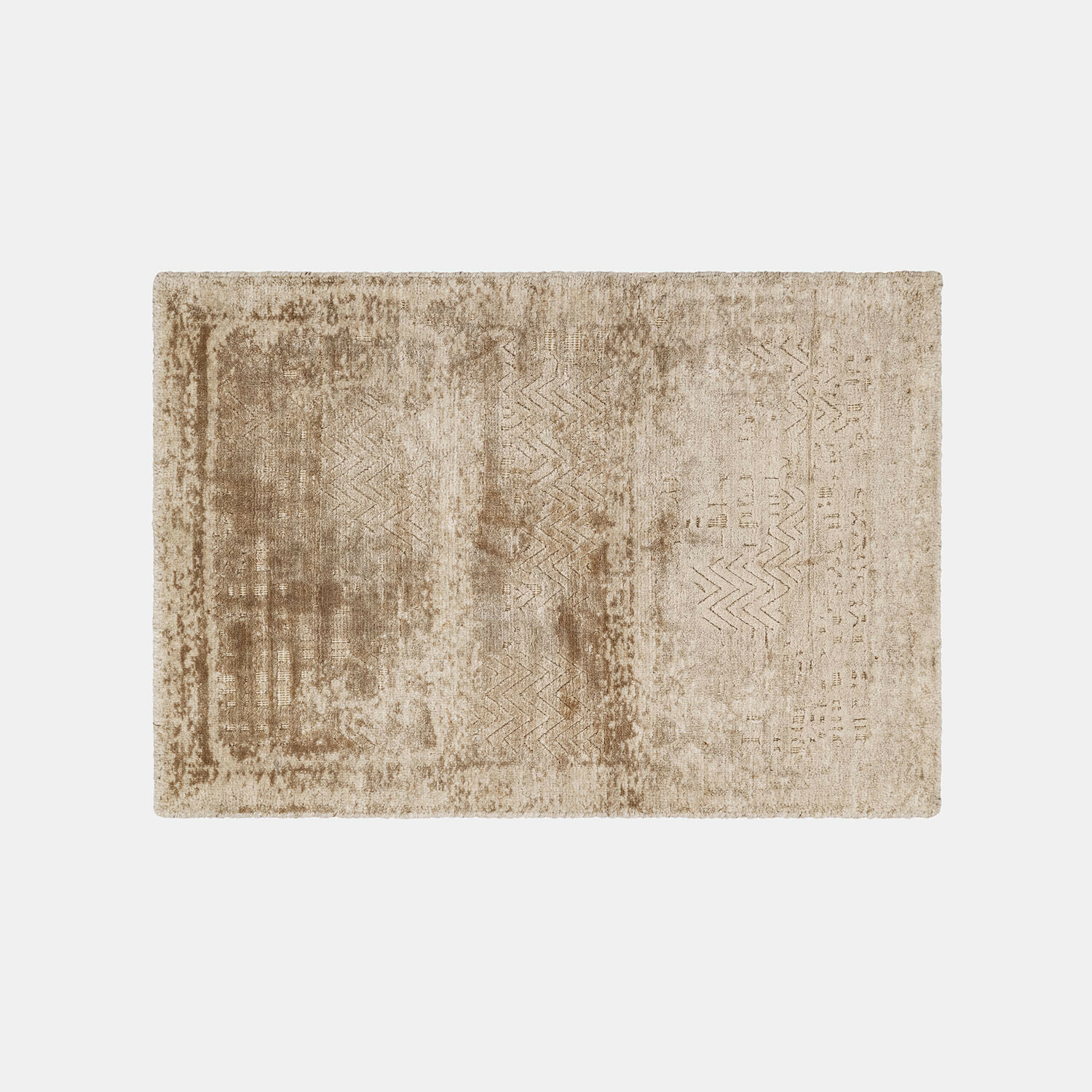 Tapis Ashmere Tapis beige avec motif subtil en matériau doux, parfait pour salon ou chambre à coucher