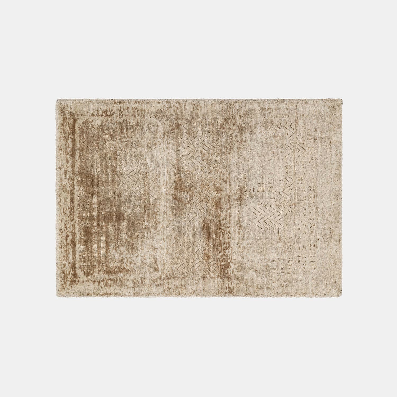 Tapis Ashmere Tapis beige avec motif subtil en matériau doux, parfait pour salon ou chambre à coucher