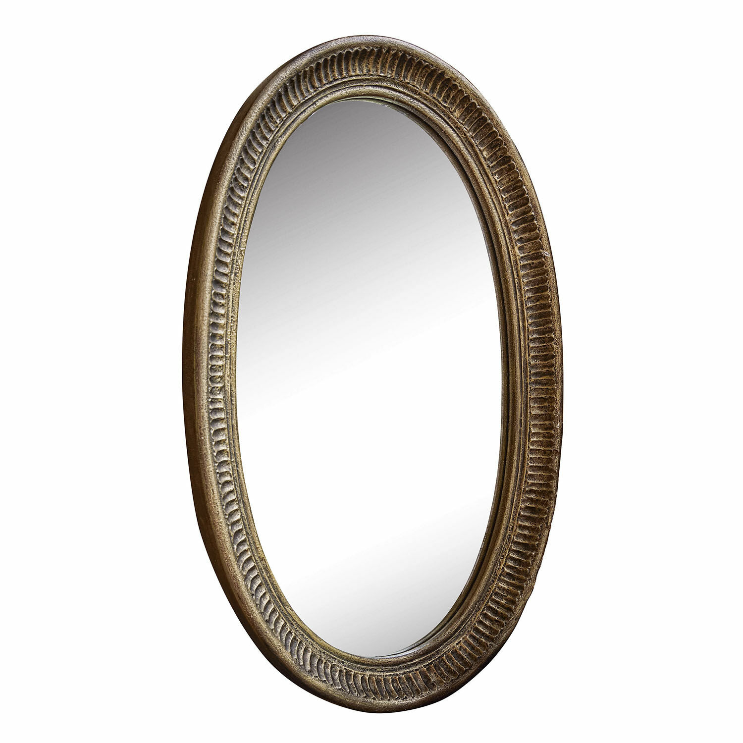 Miroir Boissiére Miroir ovale avec cadre décoratif couleur or ancien pour décoration intérieure