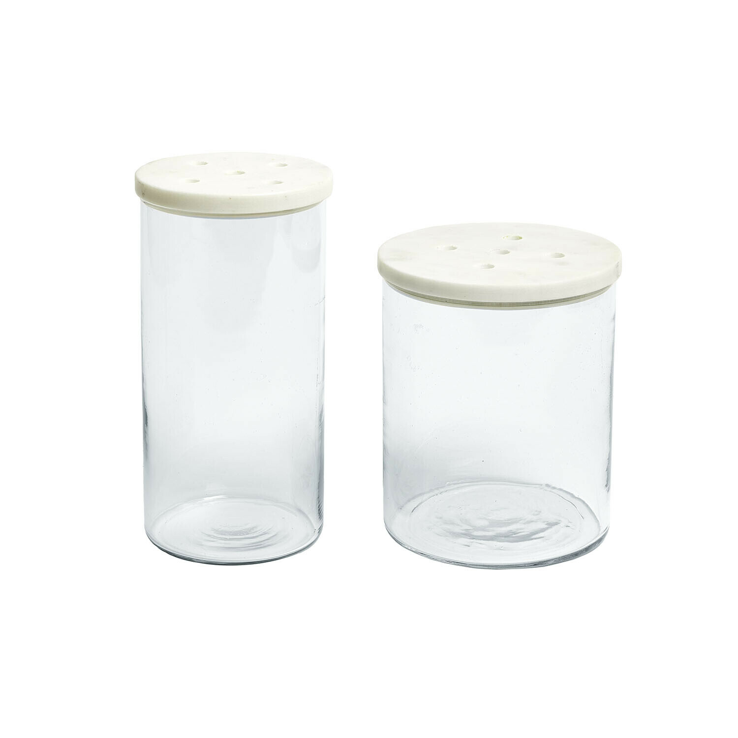 Lot de 2 pots en verre Rosanella