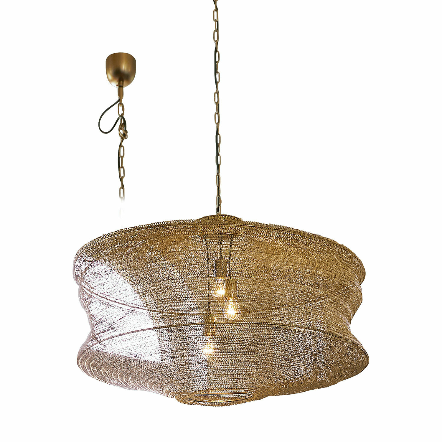 Suspension Valerique Suspension en laiton à structure ajourée, lampe décorative pour salon moderne