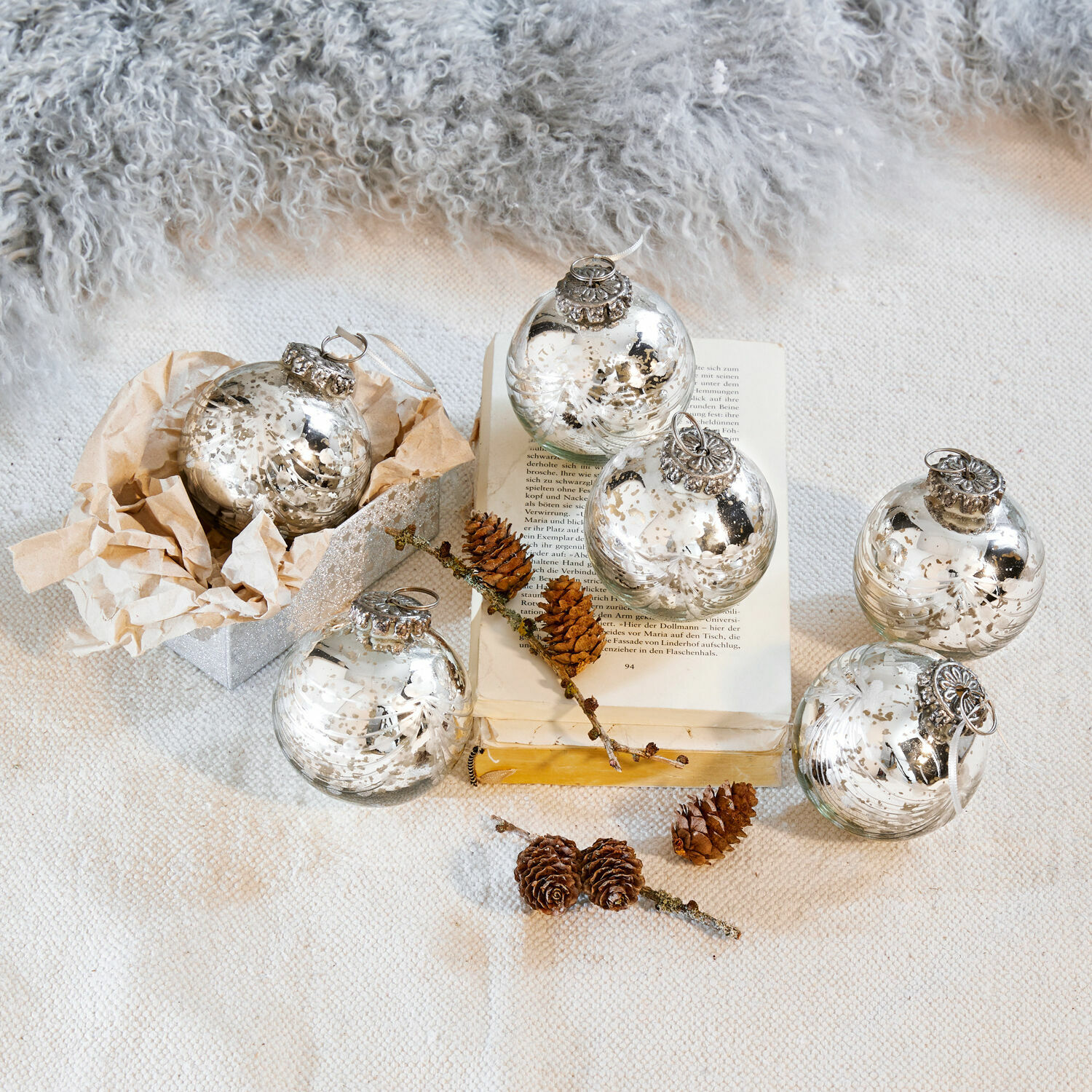 Lot de 6 décorations de Noël Thorens