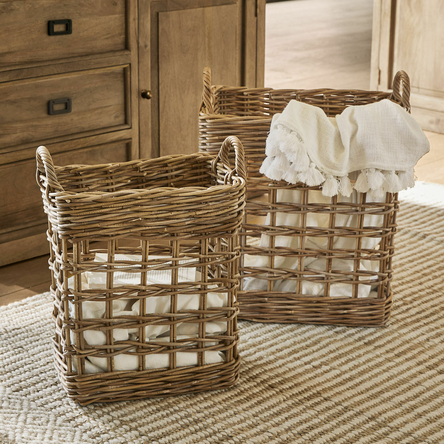 Lot de 2 corbeilles Pagney