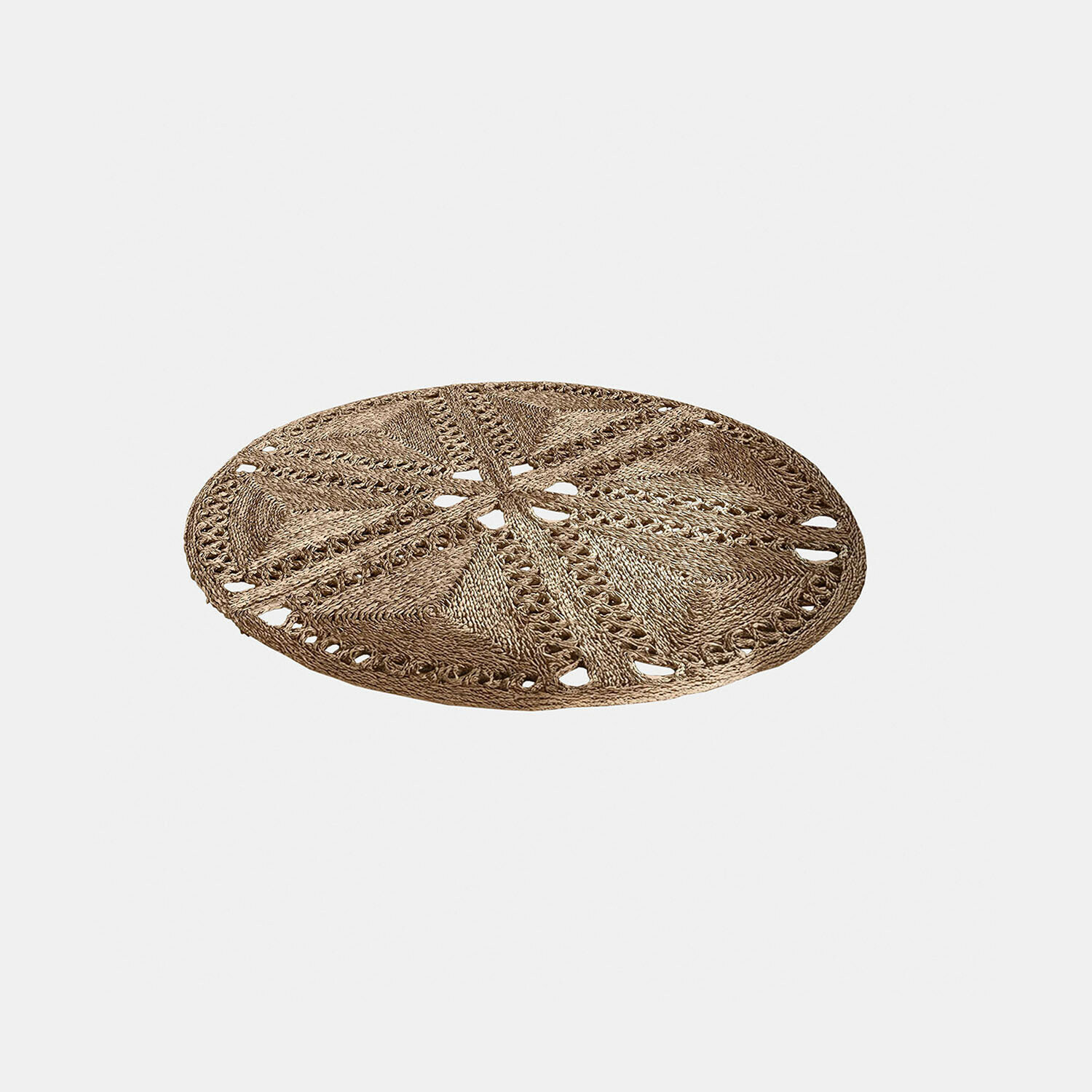 Tapis Penwicks Tapis rond en fibre naturelle tressée beige, décoratif et résistant pour intérieur