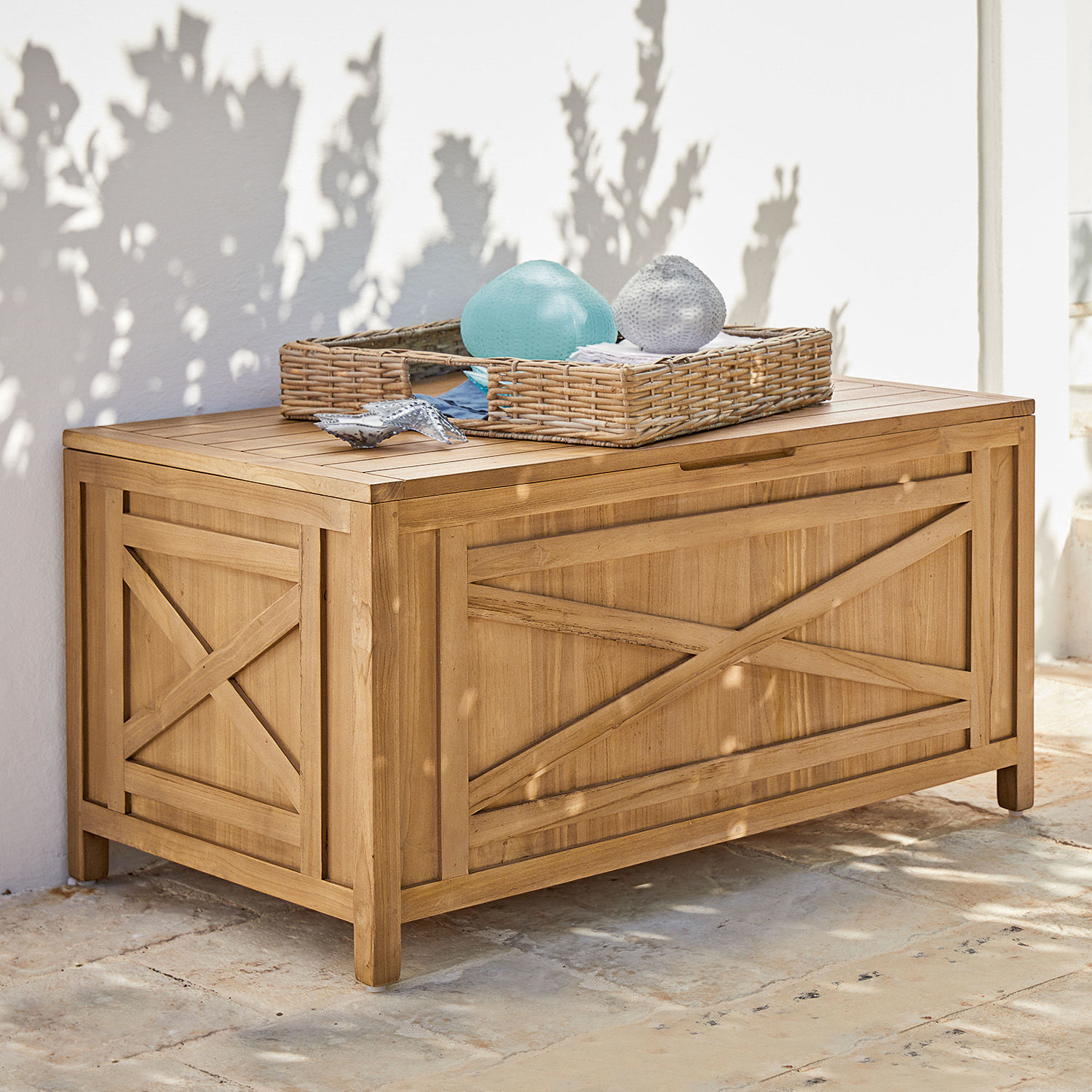 Coffre de rangement pour coussins Cleven
