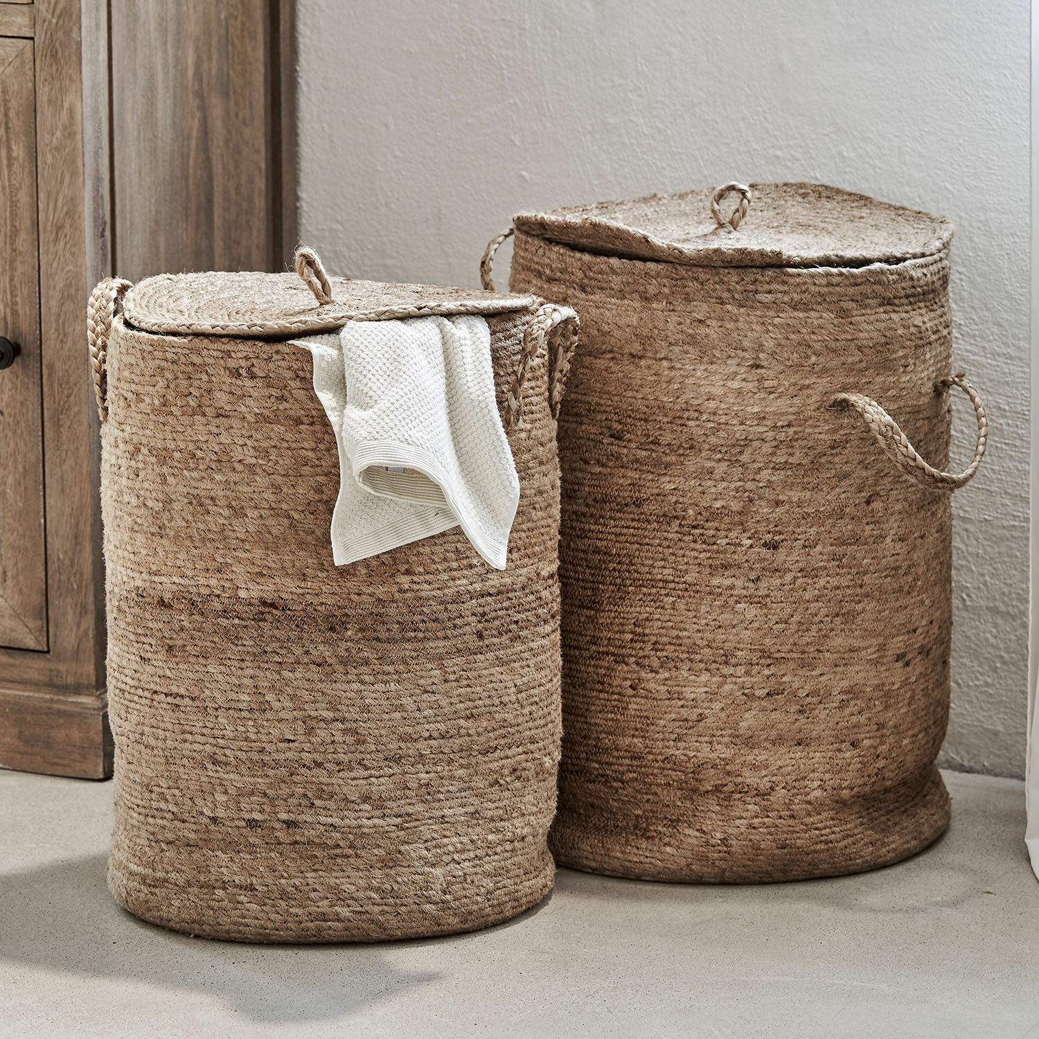 Lot de 2 paniers à linge Kory
