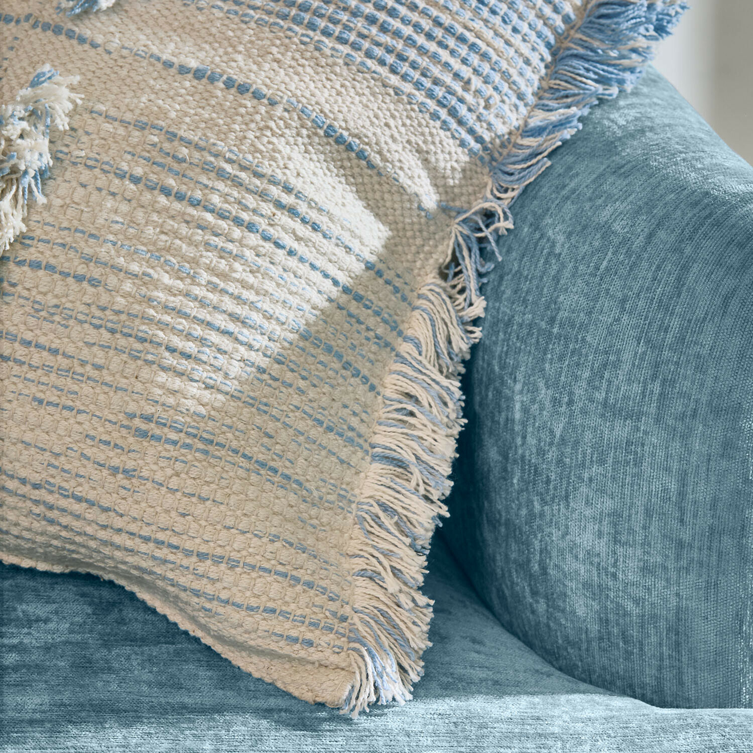 Lot de 2 housses de coussins Ciel d'Azur