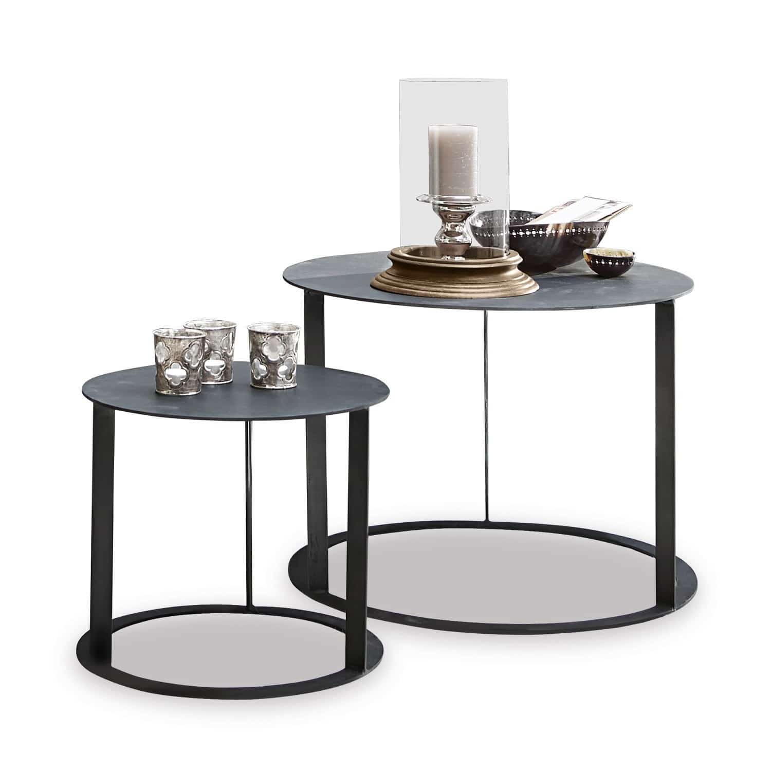 Lot de 2 tables basses Iron