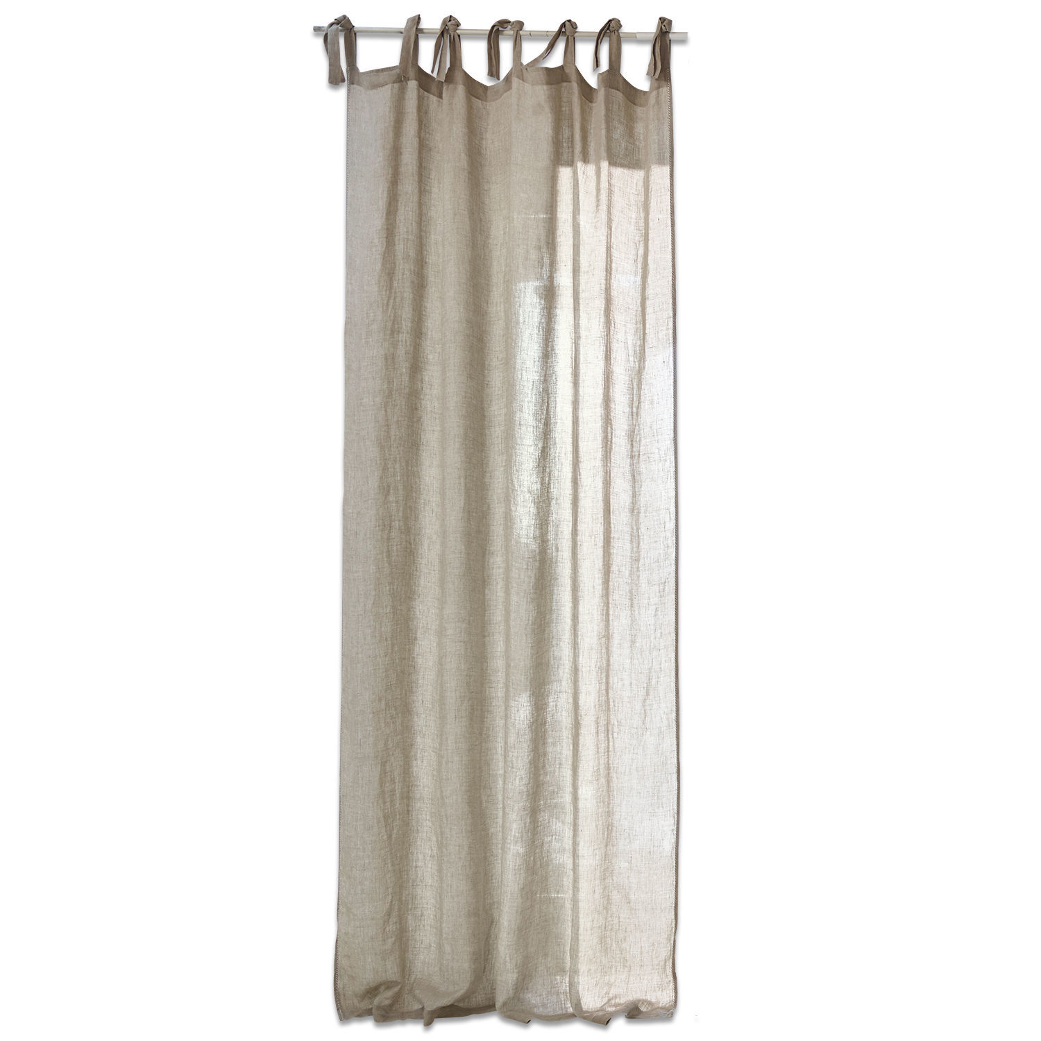 beige Rideau Monthelie beige en lin léger, décoratif et aéré pour intérieur, décoration de fenêtre élégante