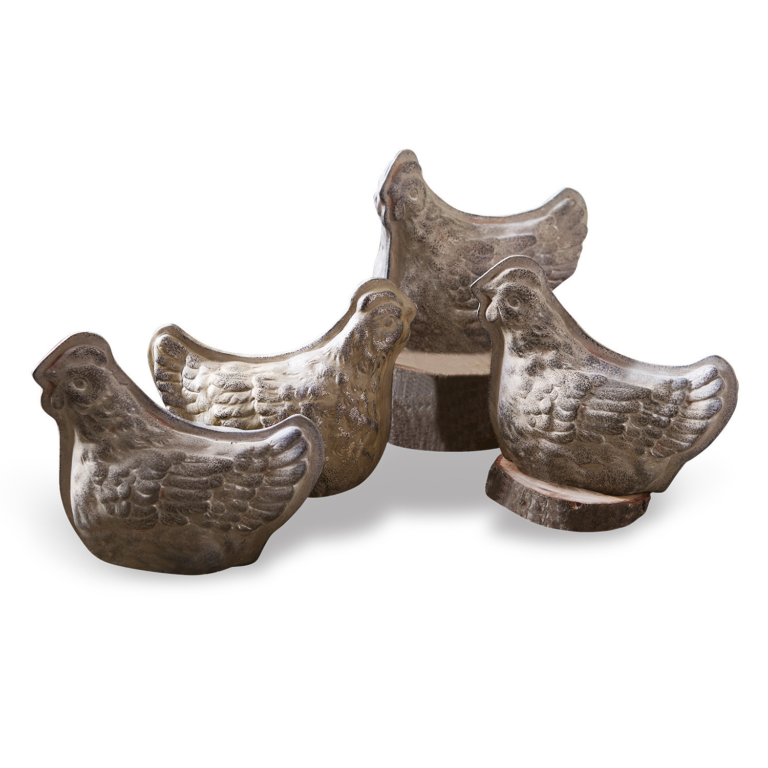 Lot de 4 poules décoratives Henrietta
