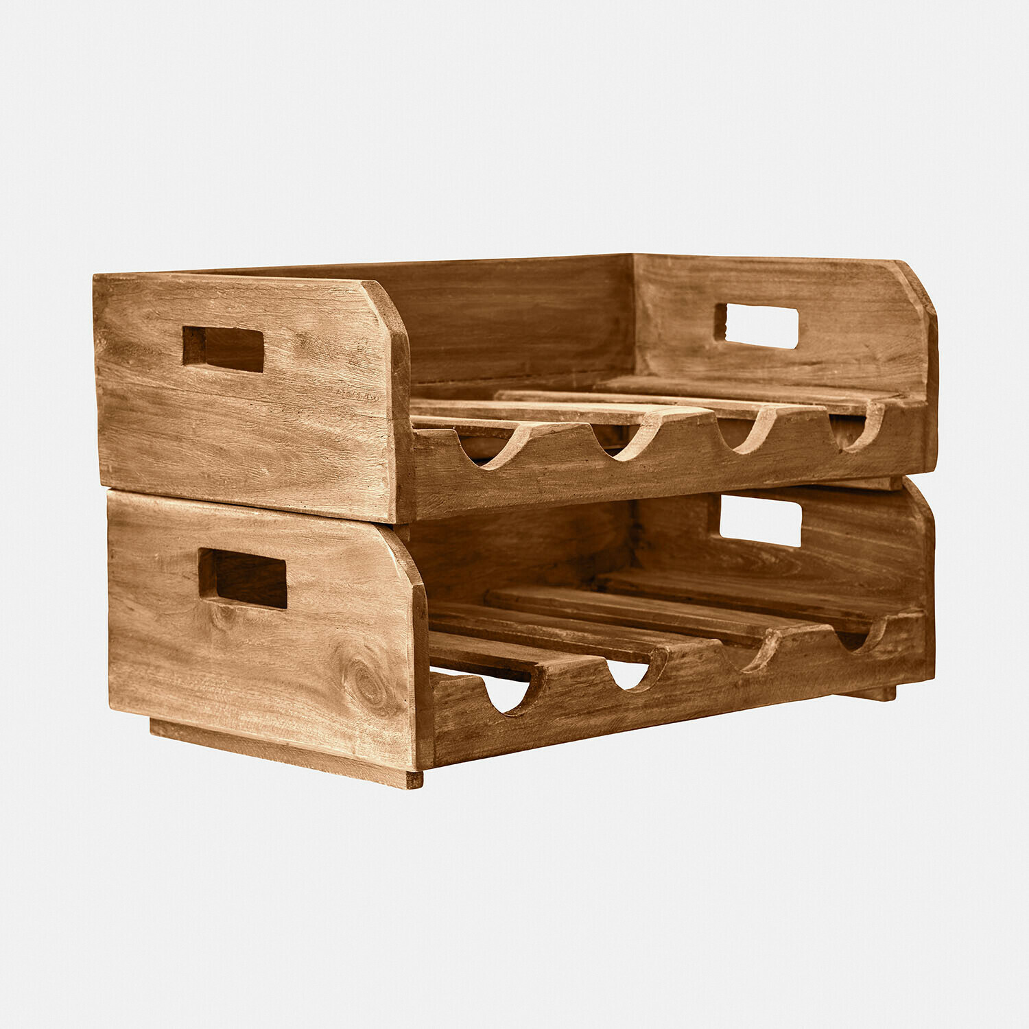 Lot de 2 porte-bouteilles Crestwooden