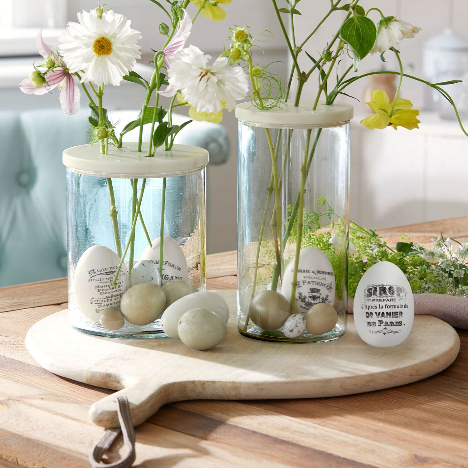 Lot de 4 œufs de Pâques Maison Vélour