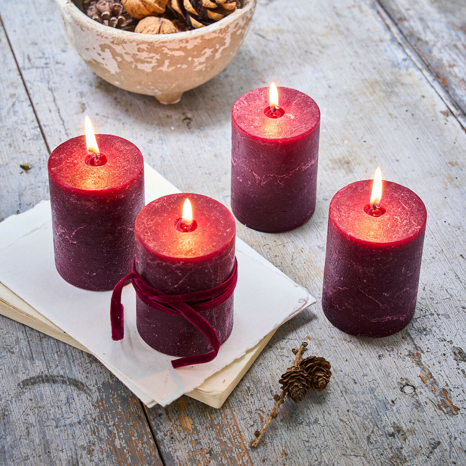 Lot de 4 bougies Virrans