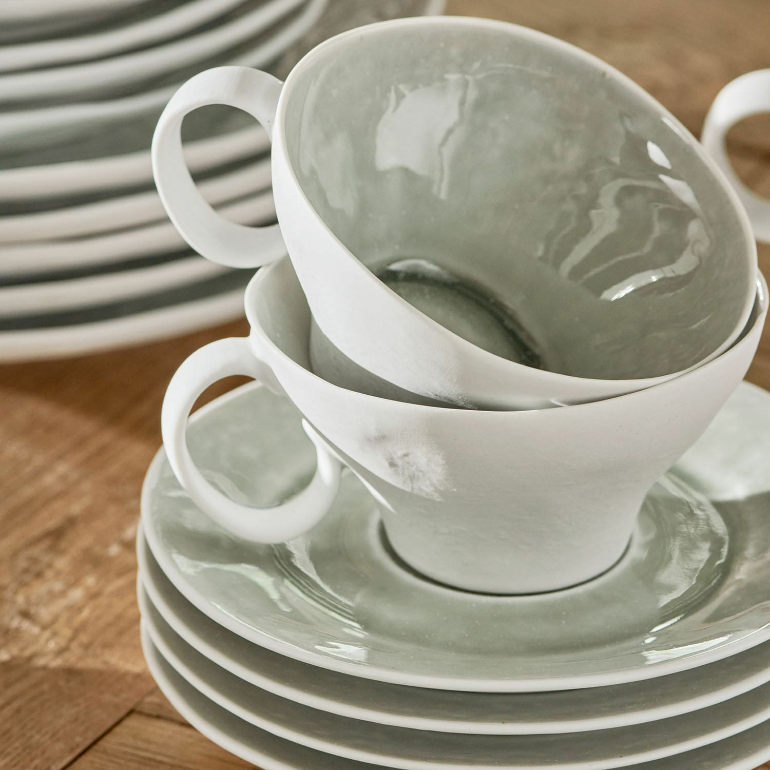 Lot de 6 tasses et soucoupes Braganza
