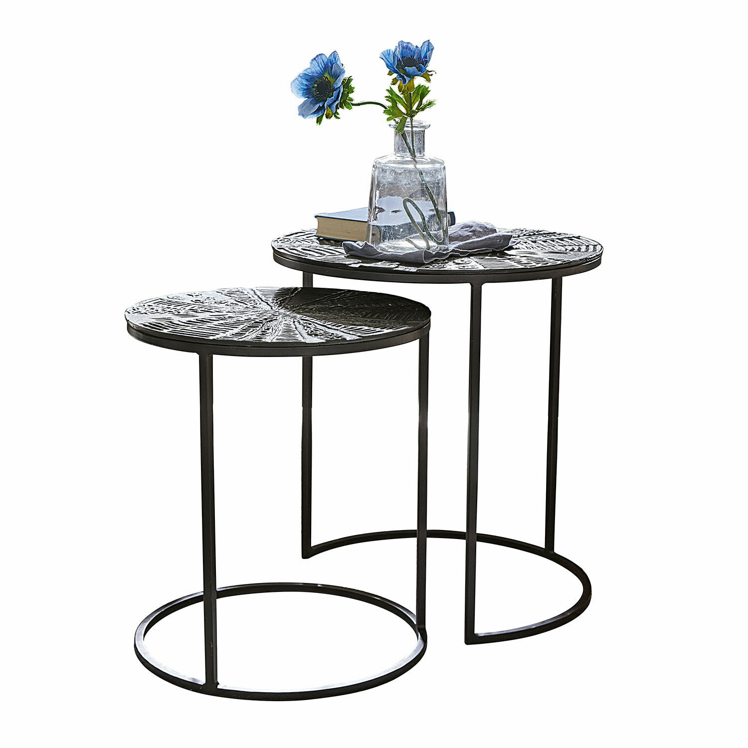 Lot de 2 tables d'appoint Petrosini