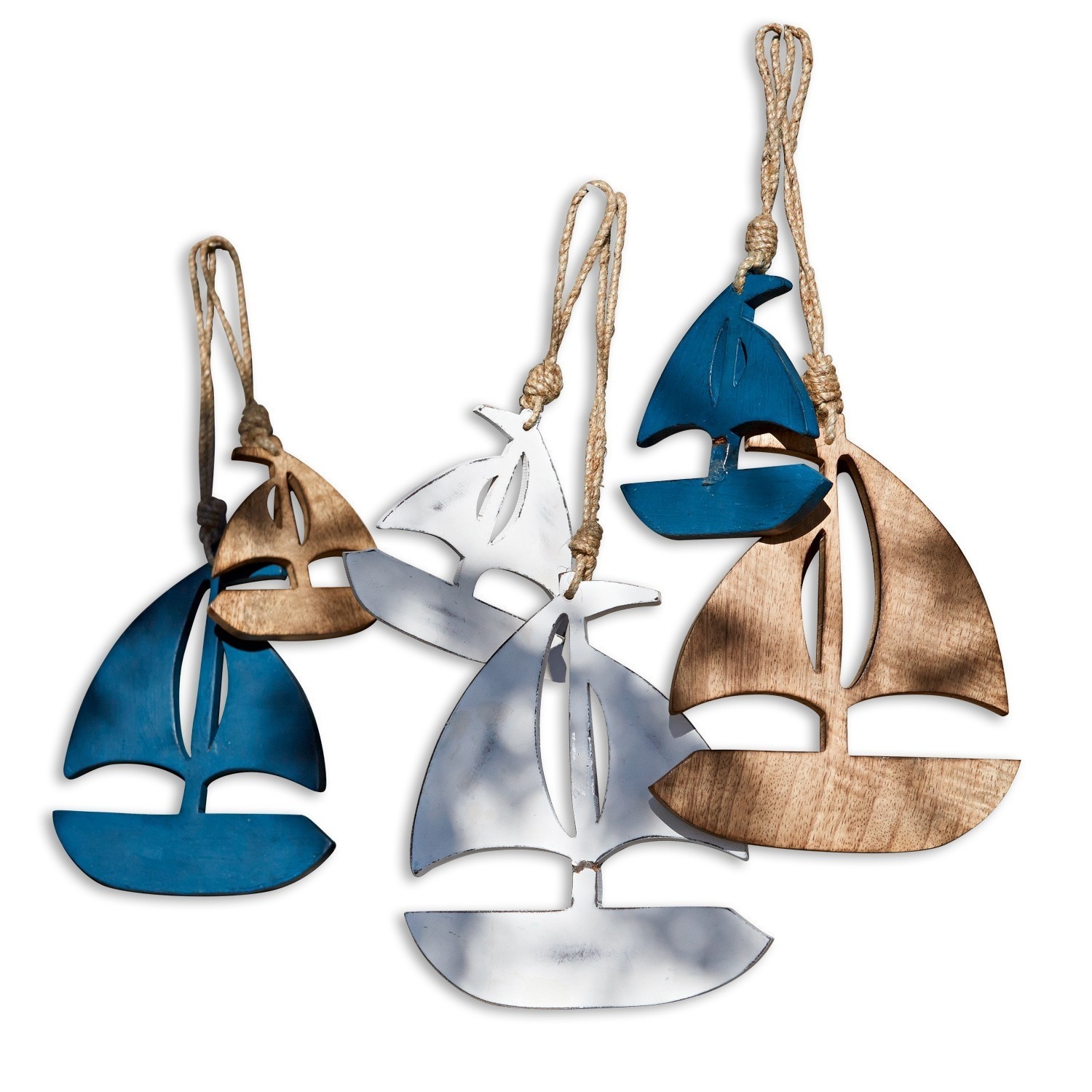 Lot de 6 décorations suspendues Sail away