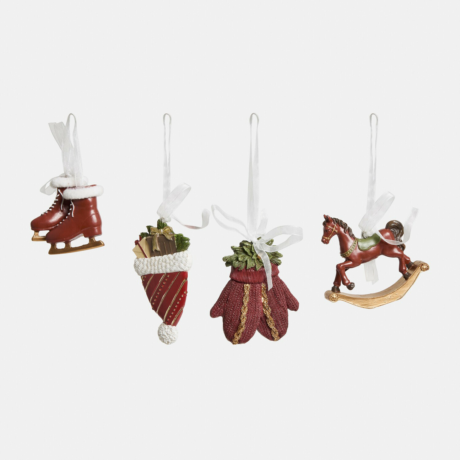 Lot de 4 décorations à suspendre Maisonpetite