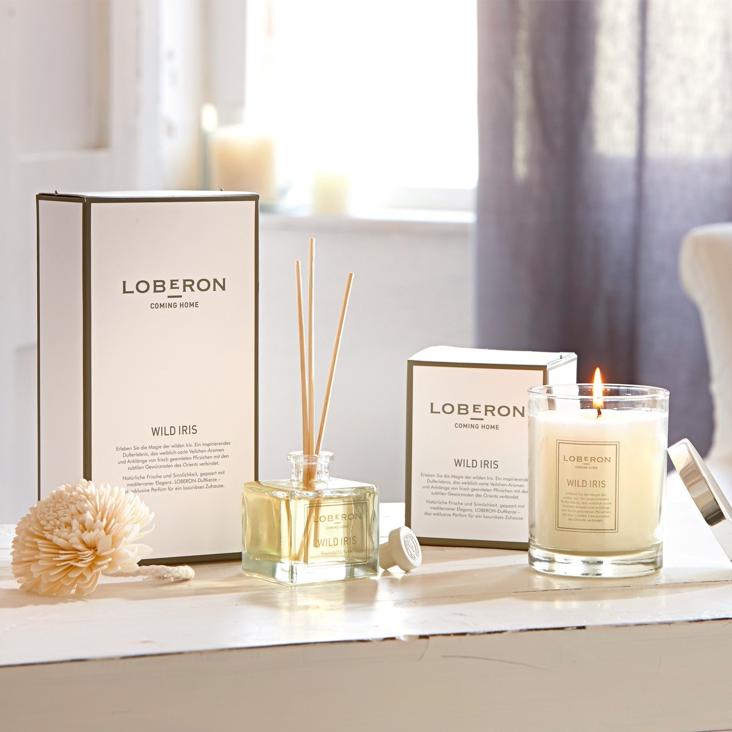 Bougie parfumée et parfum d'intérieur Wild Iris