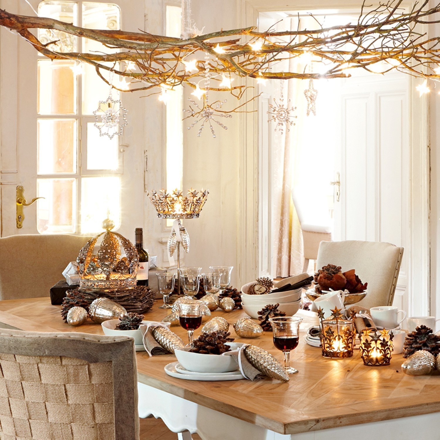Lot de 4 décorations de Noël Pierette