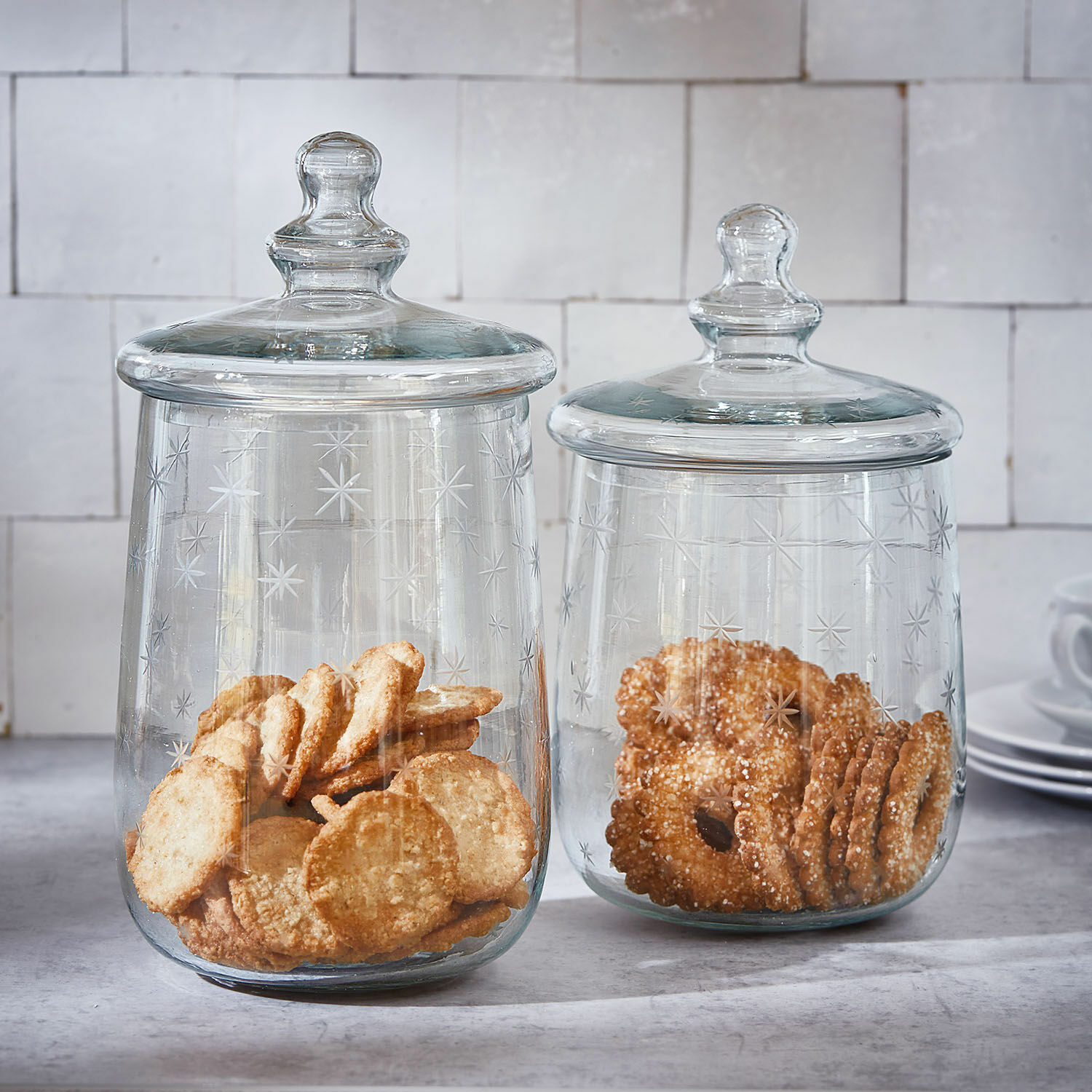 Lot de 2 bocaux en verre Valerico
