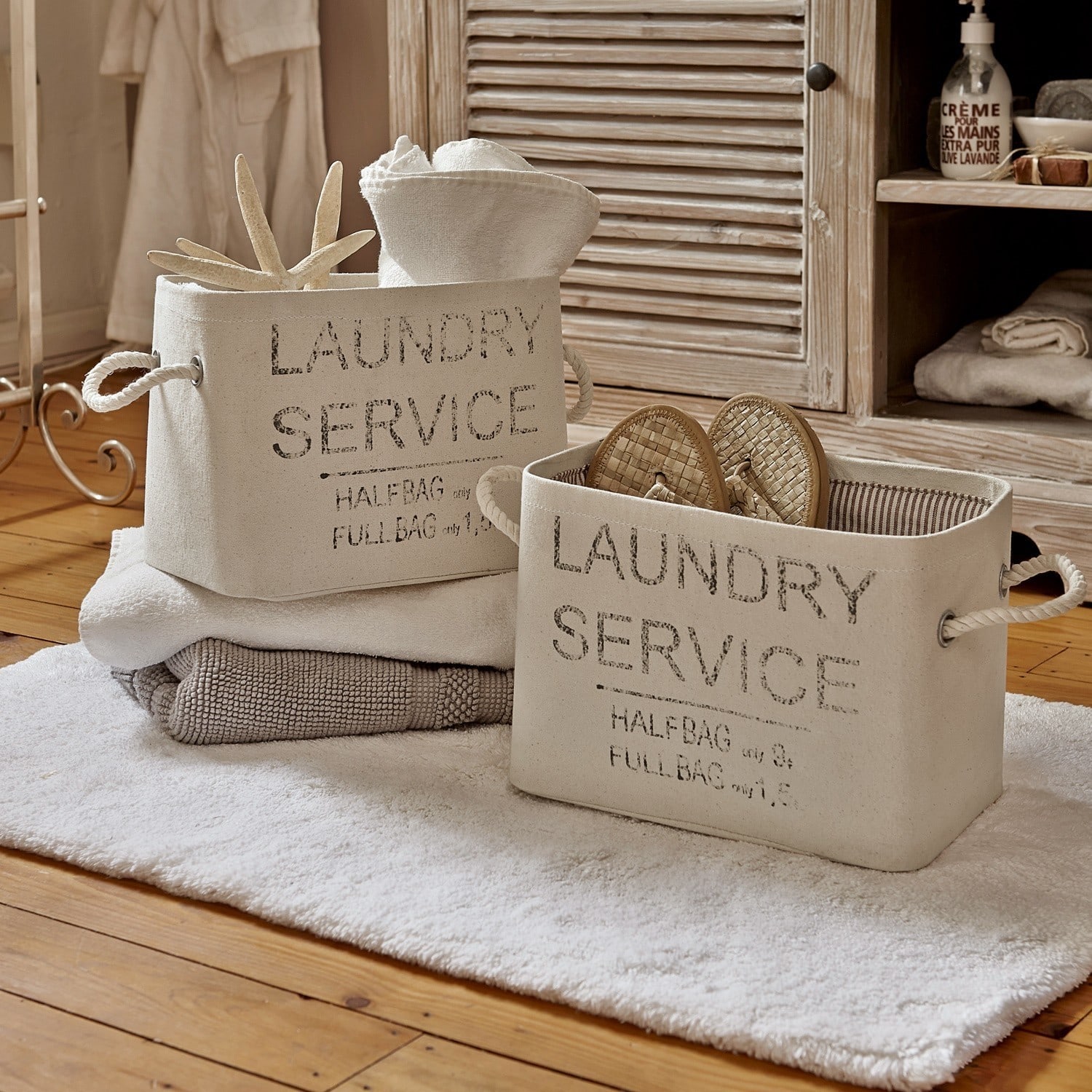 Lot de 2 paniers Laundry
