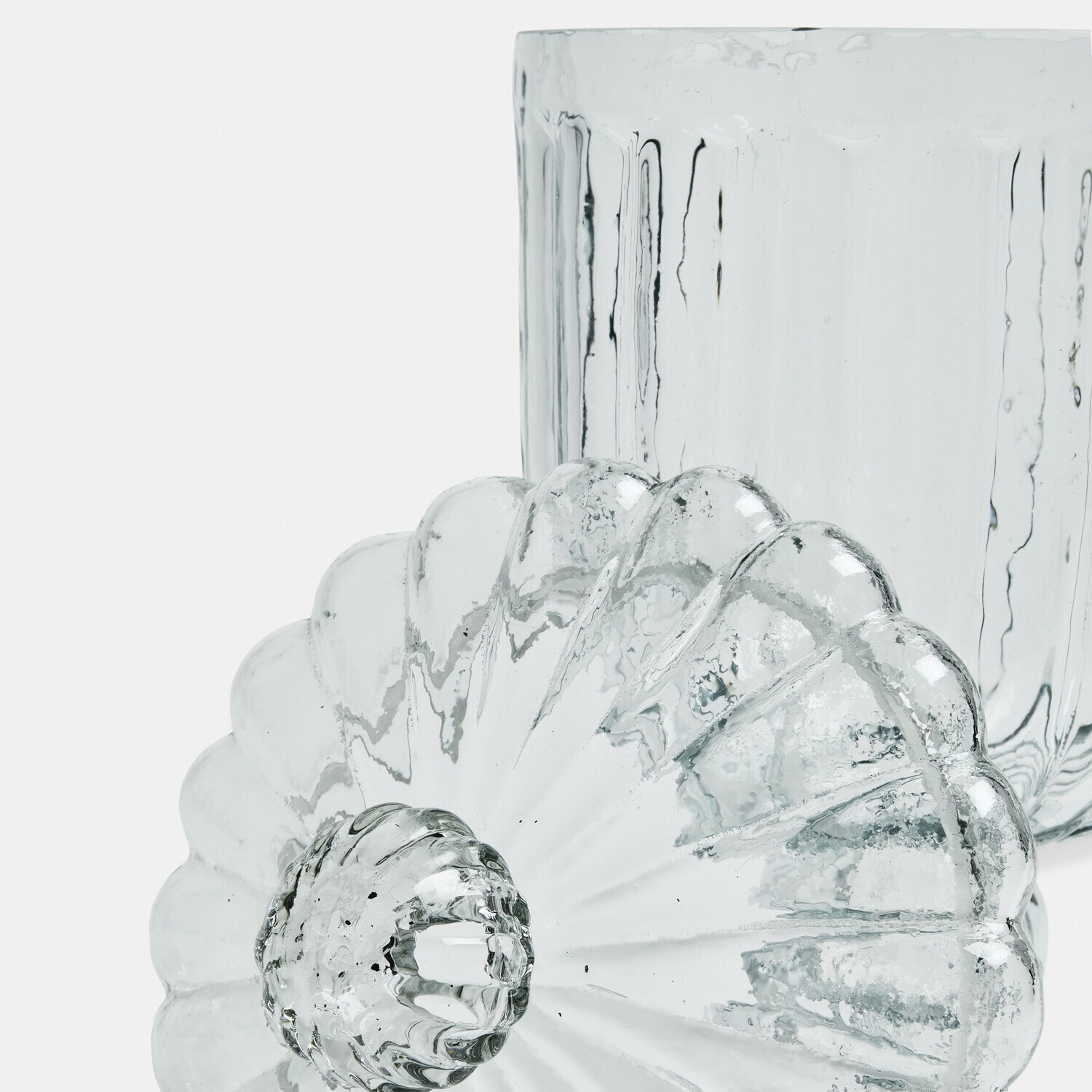 Lot de 2 bonbonnières en verre Mélomiane