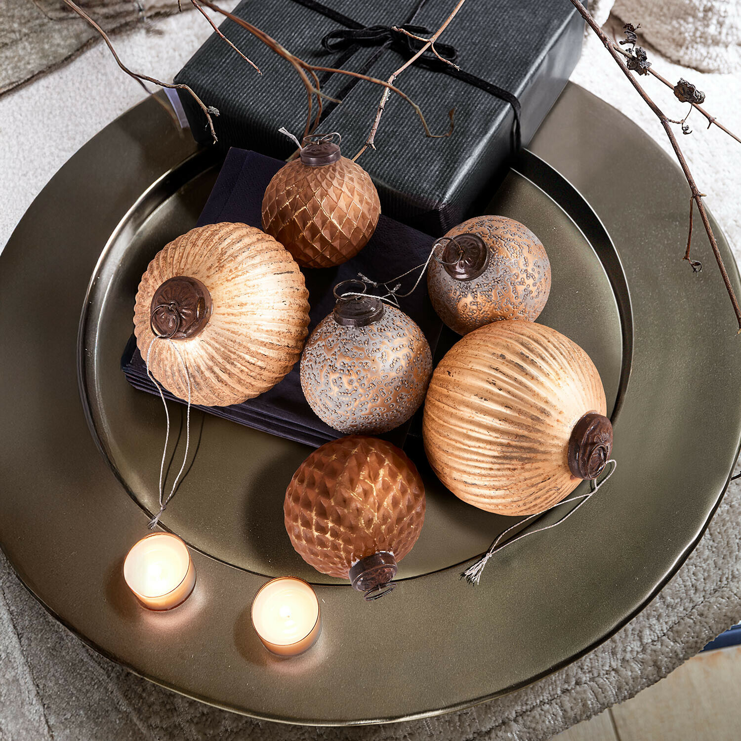 Lot de 6 boules de Noël Évarine