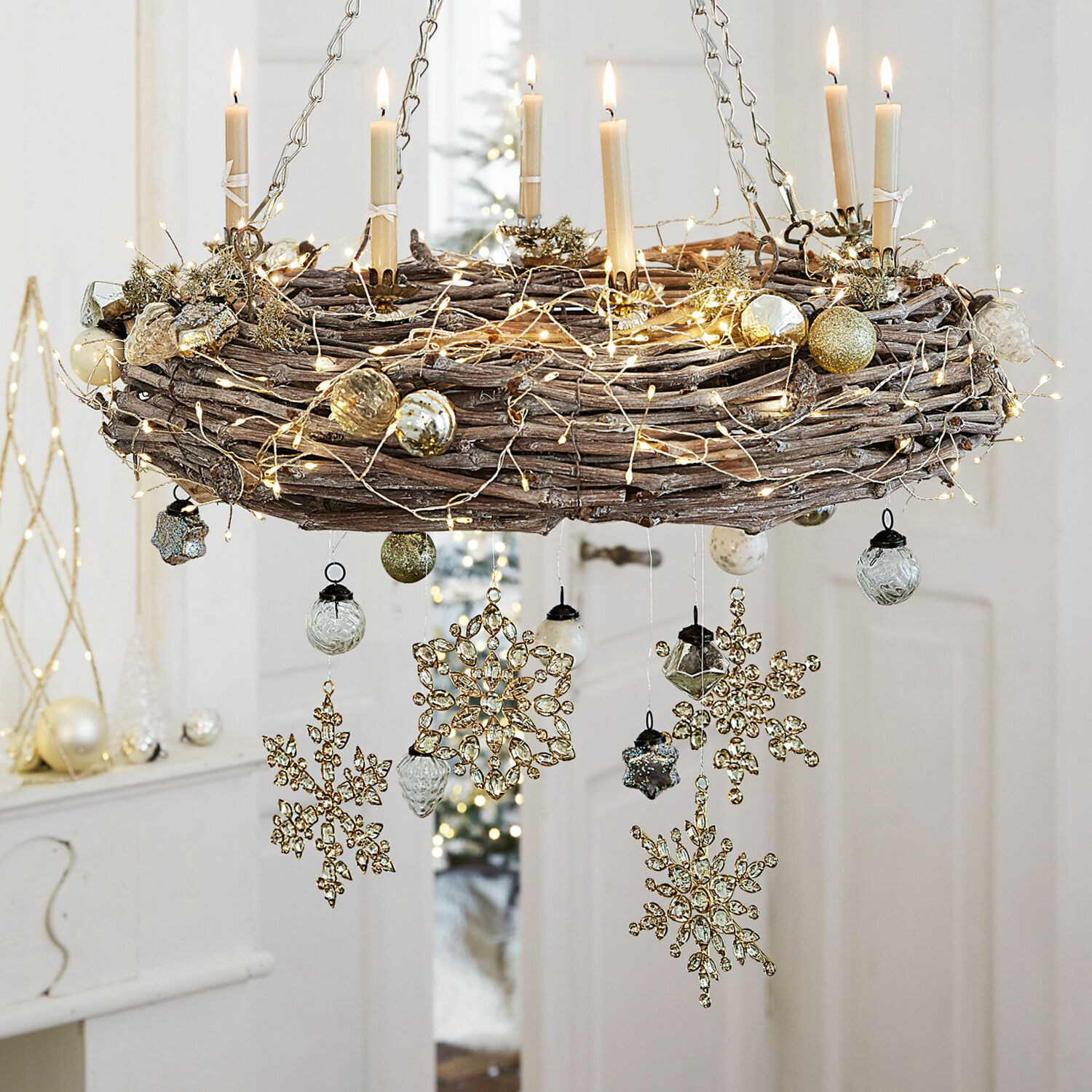 Lot de 4 décorations de Noël Gaillon